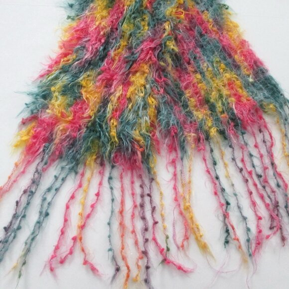 Long Skinny Whimsical Scarf Eyelash Yarn - Picture 6 of 6